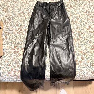 Abercrombie & Fitch Black Leather Look Pants